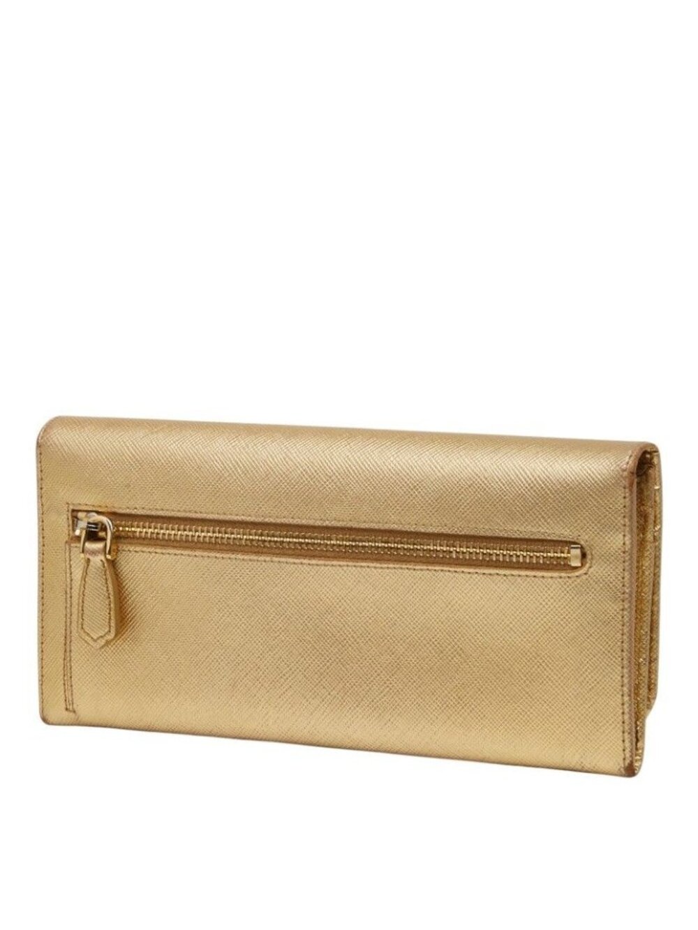 ★SOLD★ Prada Wallet Gold Saffiano Leather - Picture 2 of 10